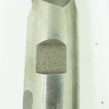 Weldon 7/8" 4-Flute Spiral Square Double Ended End Mill AA28-6 Lot Of 2
