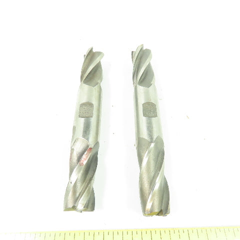 Weldon 7/8" 4-Flute Spiral Square Double Ended End Mill AA28-6 Lot Of 2
