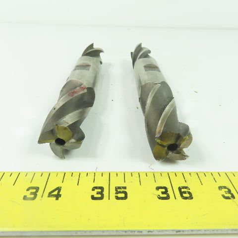 Weldon 7/8" 4-Flute Spiral Square Double Ended End Mill AA28-6 Lot Of 2