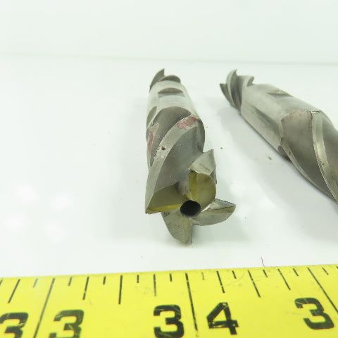 Weldon 7/8" 4-Flute Spiral Square Double Ended End Mill AA28-6 Lot Of 2