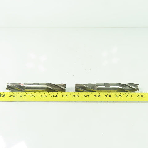 Weldon 7/8" 4-Flute Spiral Square Double Ended End Mill AA28-6 Lot Of 2
