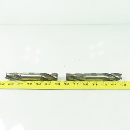 Weldon 7/8" 4-Flute Spiral Square Double Ended End Mill AA28-6 Lot Of 2