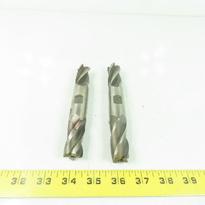 Weldon 7/8" 4-Flute Spiral Square Double Ended End Mill AA28-6 Lot Of 2