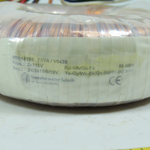 Transformator -Teknik RTR18106 70VA Current Transformer Pri 115V Sec 24/19/9V