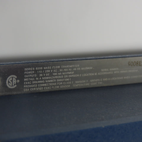 Exac Series 8300 Mass Flow Transmitter 115/230VAC 30VDC