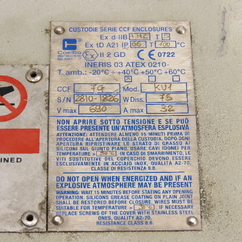 Coelbo KV1 CCF 7G Zone 1 & 21 1400x500x200mm Hazardous Loc Aluminum Enclosure
