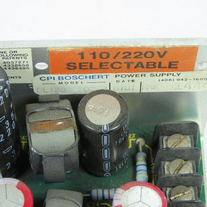 CPI Boschert 0L130 3022R Power Supply Module 110/120V