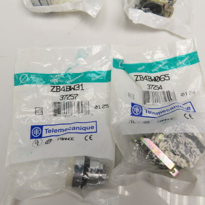 Telemecanique ZB4BW31 ZB4BW065 White Illuminated Push Button Lot Of 2
