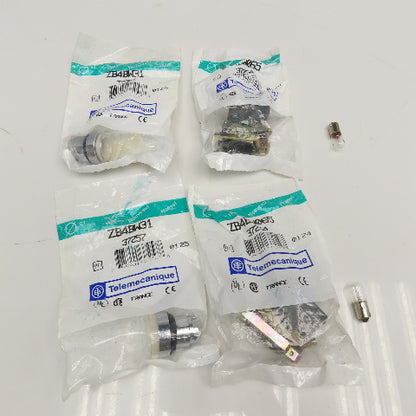 Telemecanique ZB4BW31 ZB4BW065 White Illuminated Push Button Lot Of 2