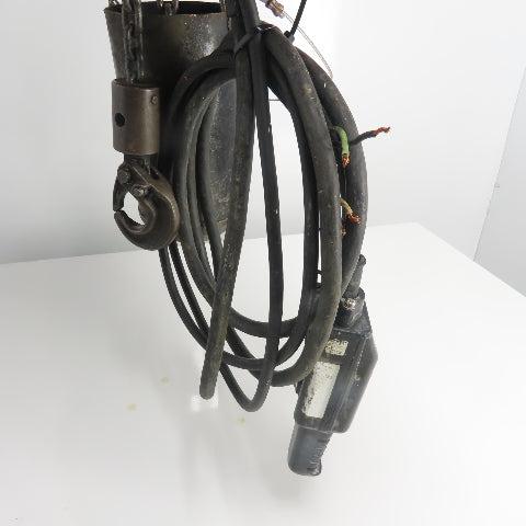 CM Model F 1/2 Ton 1000LBS Electric Chain Hoist 15' Lift 16FPM 3Ph 220/440V