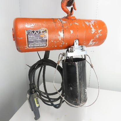CM Model F 1/2 Ton 1000LBS Electric Chain Hoist 15' Lift 16FPM 3Ph 220/440V