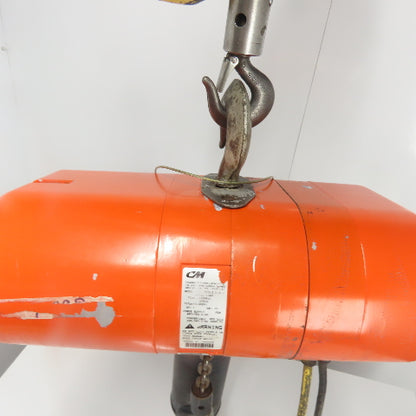 CM Model L 1 Ton 2000LB Electric Chain Hoist 20' Lift 16FPM 3PH 240/480V 1HP