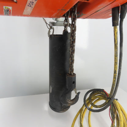 CM Model L 1 Ton 2000LB Electric Chain Hoist 20' Lift 16FPM 3PH 240/480V 1HP