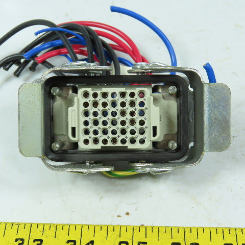 Harting PC-GF20 42-Pin Hole Female Receptacle & Housing Lot Of 2
