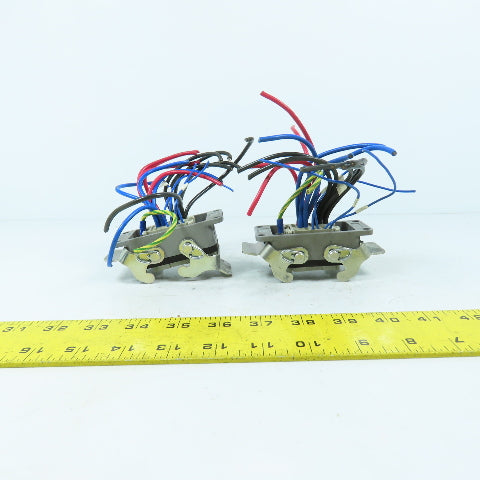 Harting PC-GF20 42-Pin Hole Female Receptacle & Housing Lot Of 2