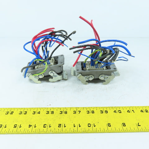 Harting PC-GF20 42-Pin Hole Female Receptacle & Housing Lot Of 2