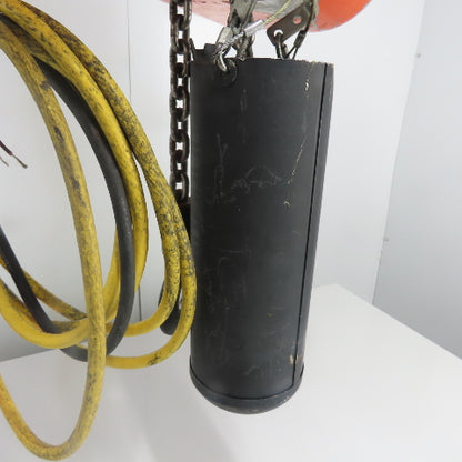CM Model LL 1 Ton 2000LB Electric Chain Hoist 20' Lift 16FPM 3PH 240/480V 2HP