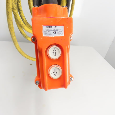CM Model LL 1 Ton 2000LB Electric Chain Hoist 20' Lift 16FPM 3PH 240/480V 2HP