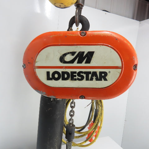CM Model LL 1 Ton 2000LB Electric Chain Hoist 20' Lift 16FPM 3PH 240/480V 2HP