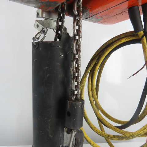 CM Model LL 1 Ton 2000LB Electric Chain Hoist 20' Lift 16FPM 3PH 240/480V 2HP