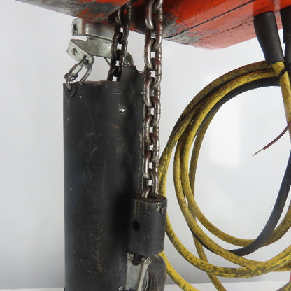 CM Model LL 1 Ton 2000LB Electric Chain Hoist 20' Lift 16FPM 3PH 240/480V 2HP