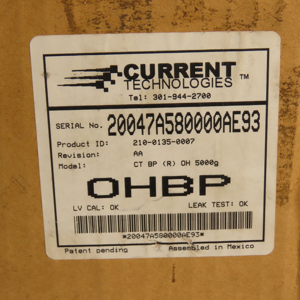 Current Technologies 210-0135-0007 CTBP®OH5000g OHBP Controller New