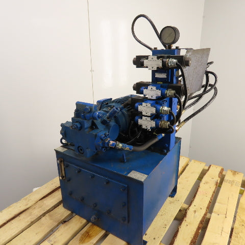 Uchida A10V16DR1RP8B 10 Gallon Hydraulic Variable Piston Pump Power Unit 3PH