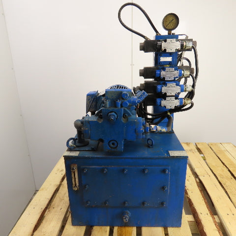 Uchida A10V16DR1RP8B 10 Gallon Hydraulic Variable Piston Pump Power Unit 3PH