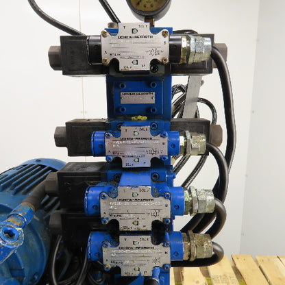Uchida A10V16DR1RP8B 10 Gallon Hydraulic Variable Piston Pump Power Unit 3PH