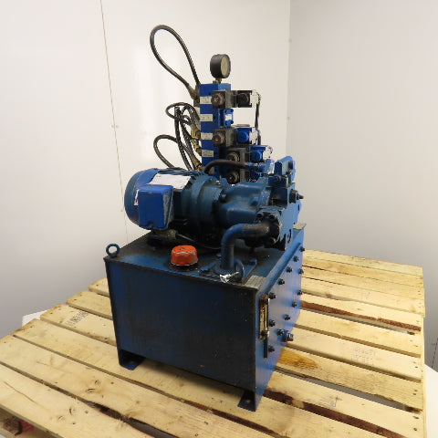 Uchida A10V16DR1RP8B 10 Gallon Hydraulic Variable Piston Pump Power Unit 3PH