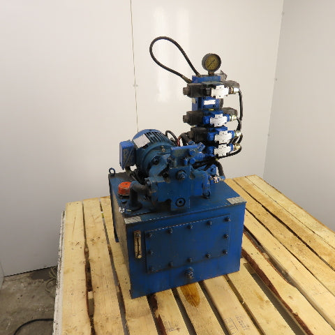 Uchida A10V16DR1RP8B 10 Gallon Hydraulic Variable Piston Pump Power Unit 3PH