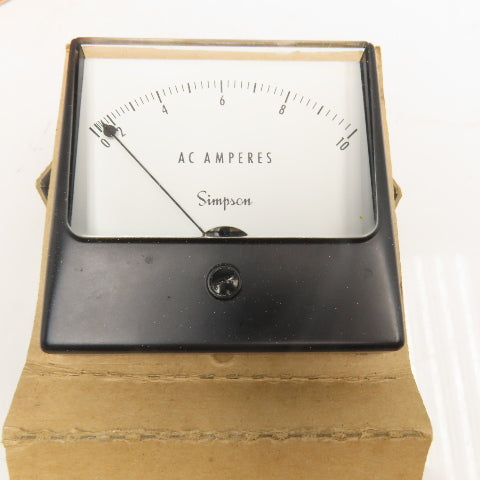 Simpson Model 1357 Panel Ammeter 0-10 AC Amps