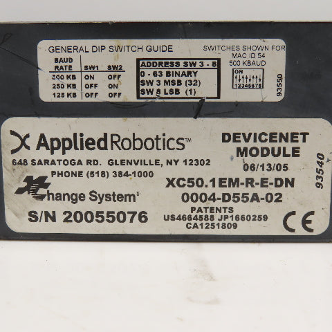 Applied Robotics XC50.1EM-R-E-DN Devicenet Module