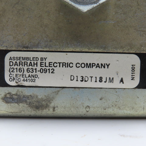 Darrah Electric D13DT18JM Water Cooled Diode Assembly