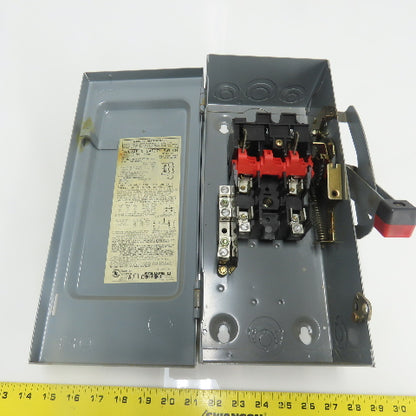 Square D H221N 30A Fusible Heavy Duty Safety Disconnect Switch 240VAC