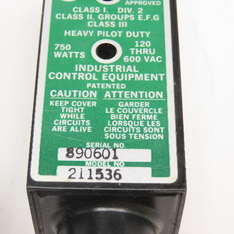 General Equipment MFG> Co 211536 Go Systems Proximity Limit Switch 120-600VAC