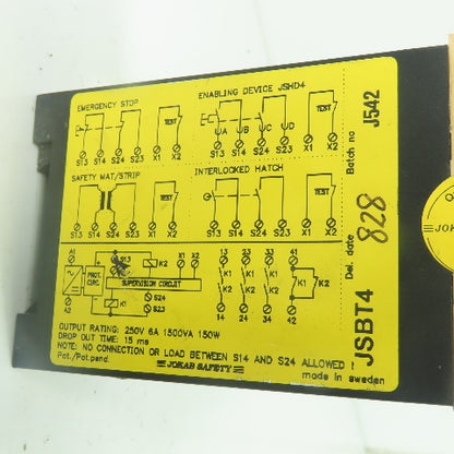 Jokab Safety JSBT4 Rail Mount Safety Relay 115VAC