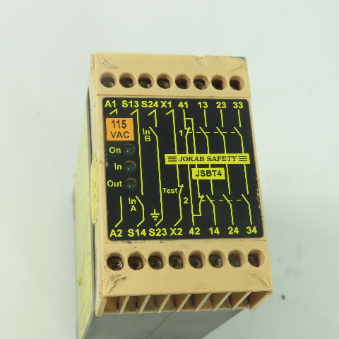 Jokab Safety JSBT4 Rail Mount Safety Relay 115VAC