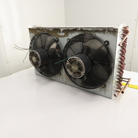 Dual Fan Condenser Heat Exchanger 230V 1/6HP From Kaeser TF210E Air Dryer Tested