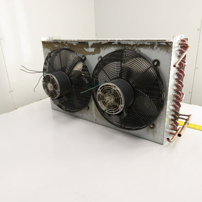 Dual Fan Condenser Heat Exchanger 230V 1/6HP From Kaeser TF210E Air Dryer Tested