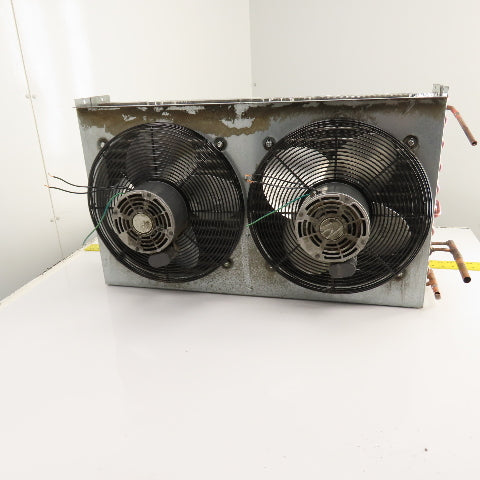 Dual Fan Condenser Heat Exchanger 230V 1/6HP From Kaeser TF210E Air Dryer Tested
