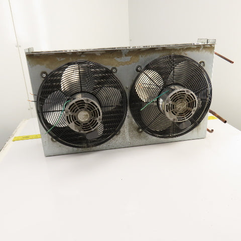 Dual Fan Condenser Heat Exchanger 230V 1/6HP From Kaeser TF210E Air Dryer Tested