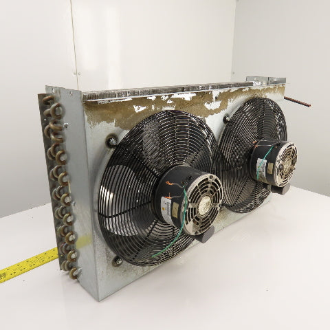 Dual Fan Condenser Heat Exchanger 230V 1/6HP From Kaeser TF210E Air Dryer Tested
