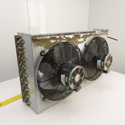 Dual Fan Condenser Heat Exchanger 230V 1/6HP From Kaeser TF210E Air Dryer Tested