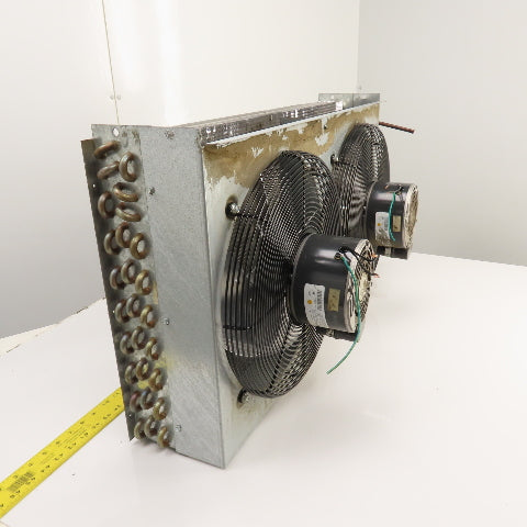 Dual Fan Condenser Heat Exchanger 230V 1/6HP From Kaeser TF210E Air Dryer Tested