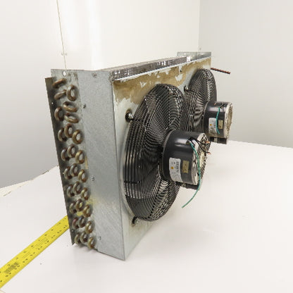 Dual Fan Condenser Heat Exchanger 230V 1/6HP From Kaeser TF210E Air Dryer Tested