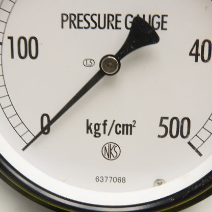 NKS 6377068 Panel Mount Pressure Gauge 0-500 kgf/cm2 Back Port 3/8" NPT
