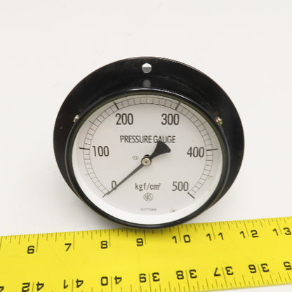 NKS 6377068 Panel Mount Pressure Gauge 0-500 kgf/cm2 Back Port 3/8" NPT