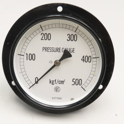 NKS 6377068 Panel Mount Pressure Gauge 0-500 kgf/cm2 Back Port 3/8" NPT