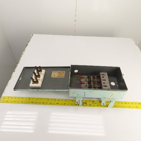 Federal Noark FP 233 30A Cover Operated Fusible Plug-In Bus Switch 3P 230VAC